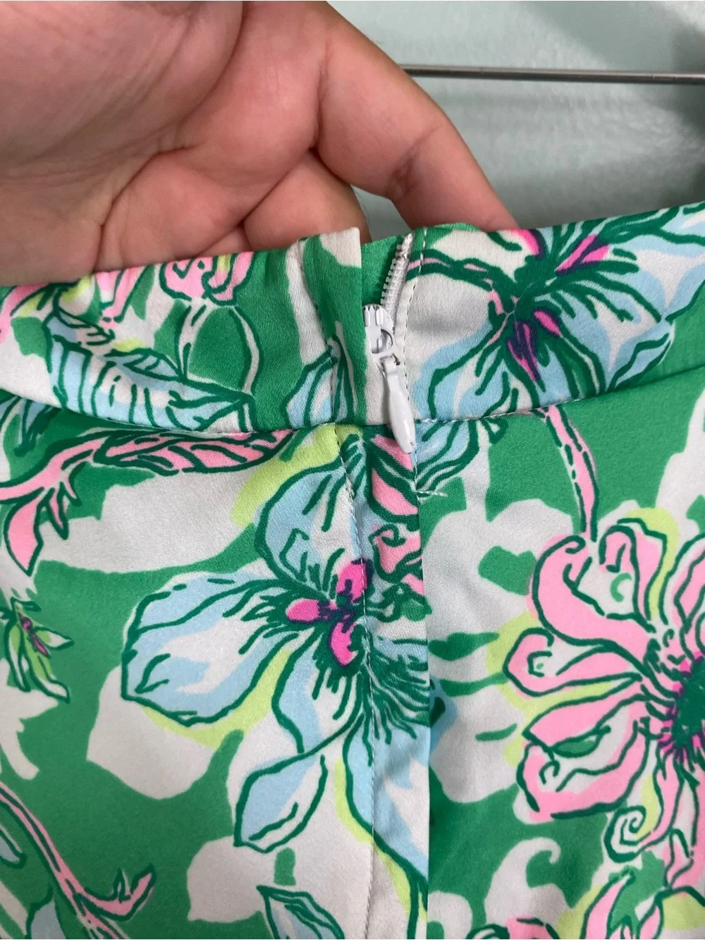 Lily Pulitzer Rennox Midi Skirt Green Floral Pink Size 6